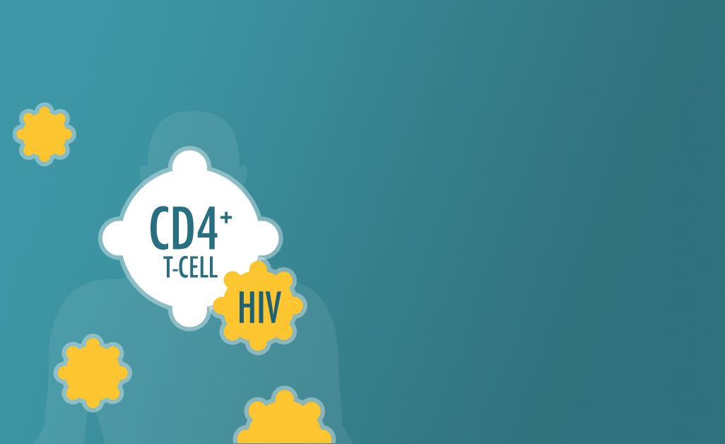 CD4+ T-Cell and HIV Cells